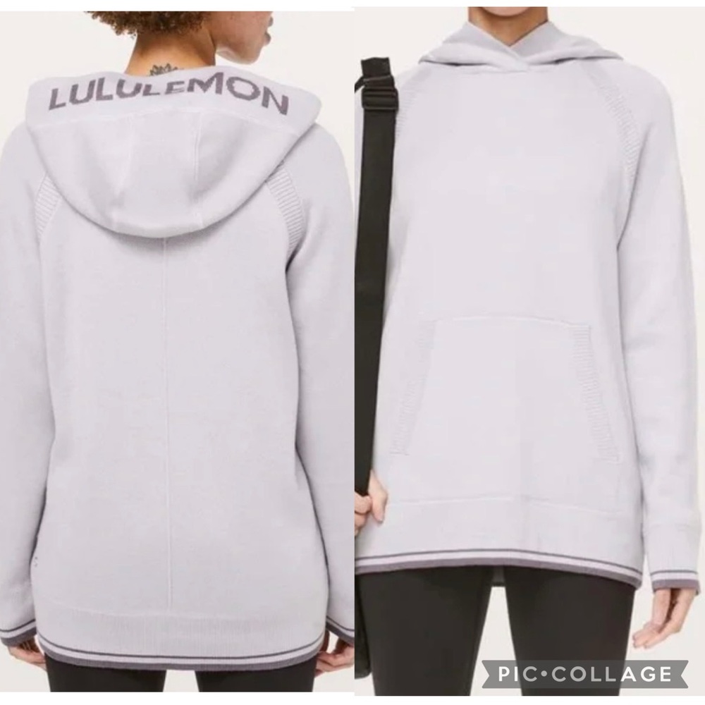 lululemon athletica Light Gray Hoodie with Dark Gray Logo